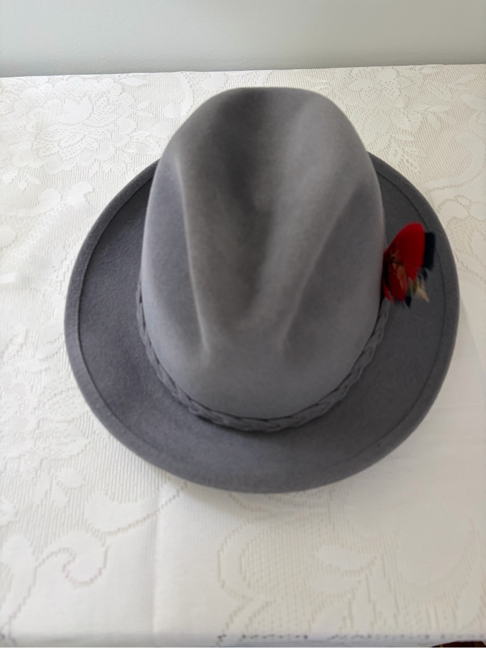 Vintage Stetson Playboy Grey Fedora Hat Size 6 7/8